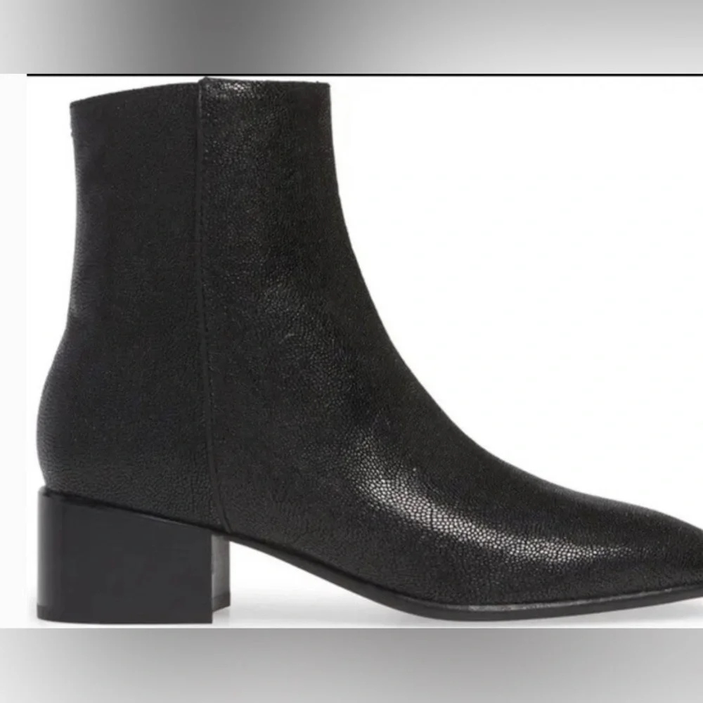 Rag & Bone Aslen Pebbled Leather Ankle Boots size 37.5